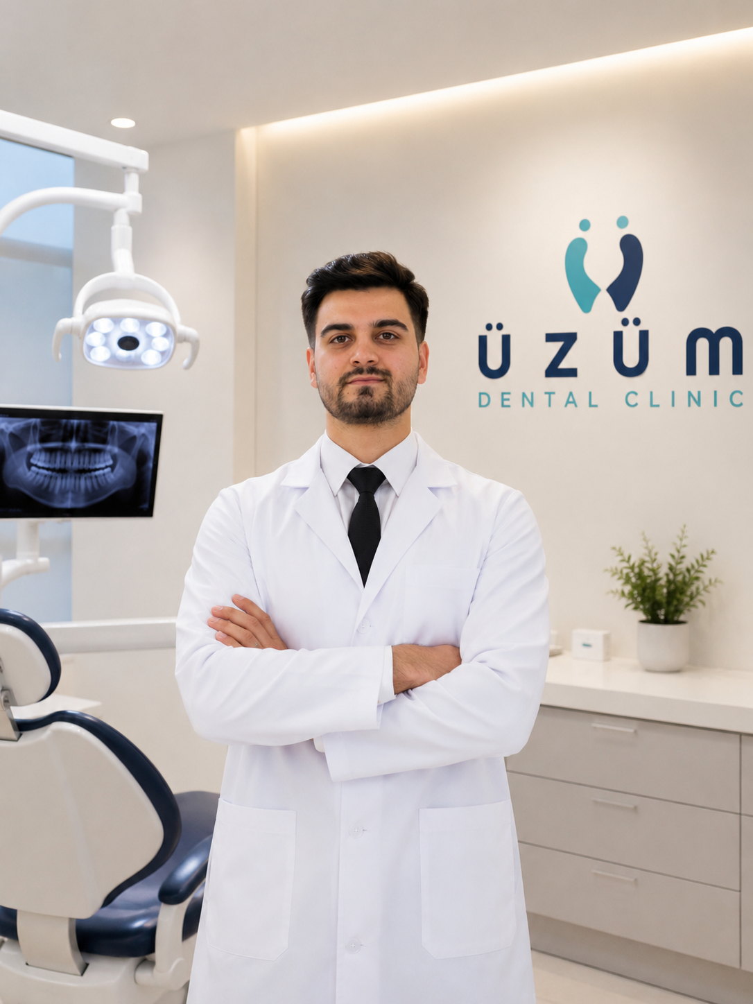 Dt. Mustafa Birhan Üzüm, Üzüm Dental Clinic muayene odasında