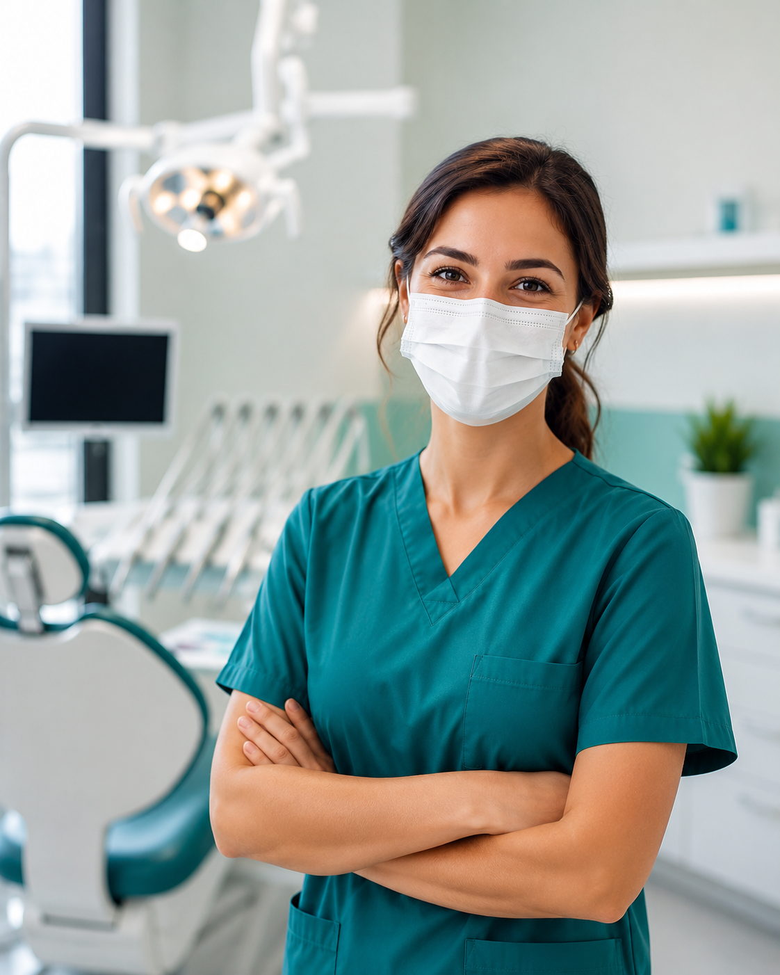 Üzüm Dental Clinic muayene odasında hasta muayenesi